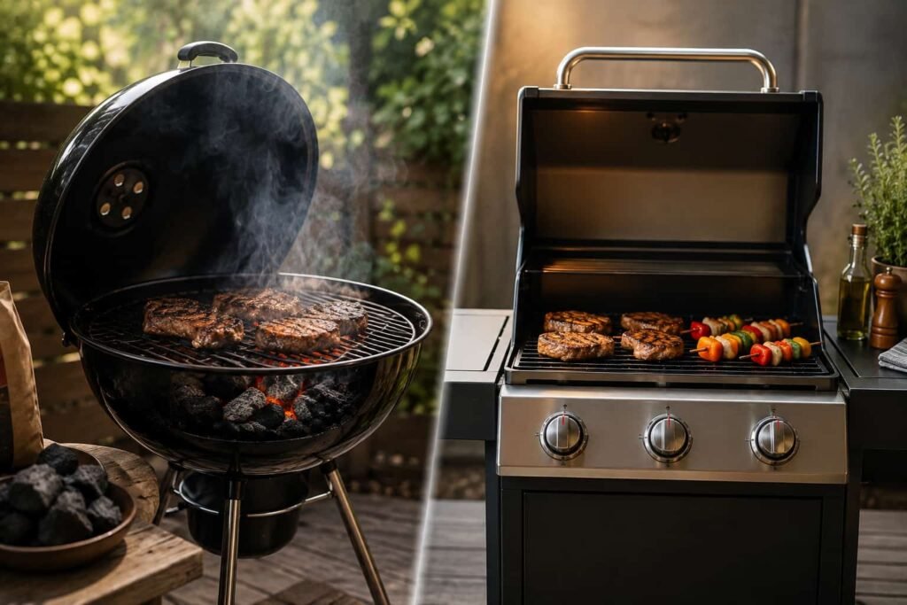 Barbacoa de carbon vs barbacoa de gas